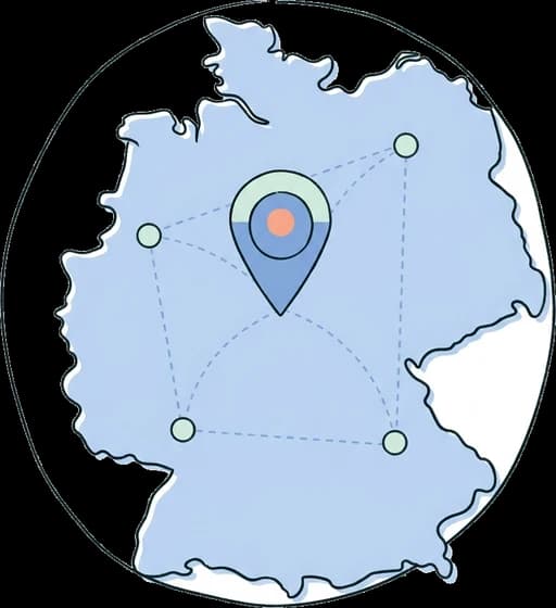 Karta över Blekinge med platsnål